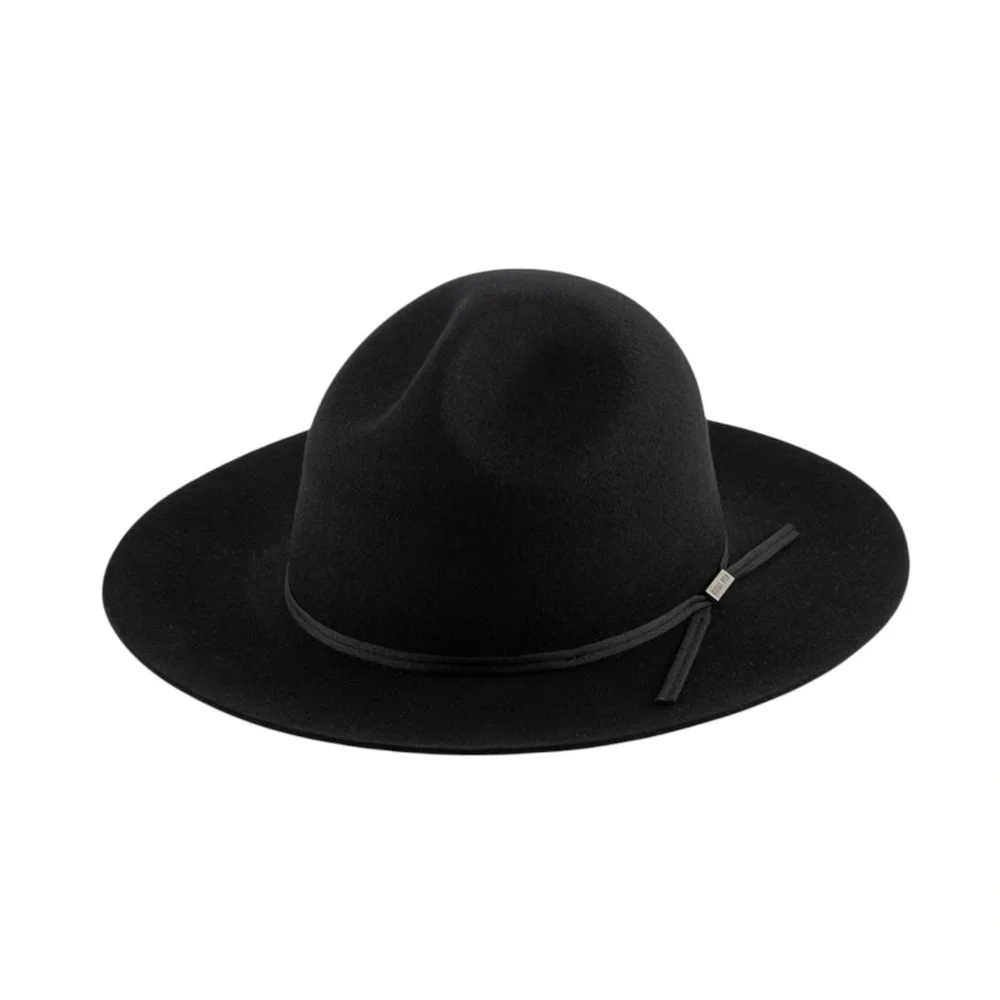 GIGI PIP CAMILLE CAMPAIGN CROWN Black Wool Hat is S/M Size 57